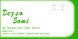 dezso somi business card