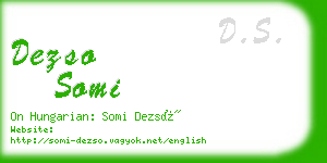 dezso somi business card